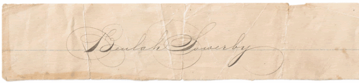 Beulah Sowerby handwriting