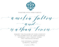 a modern romance calligraphy invitation - Bella Grafia Calligraphy