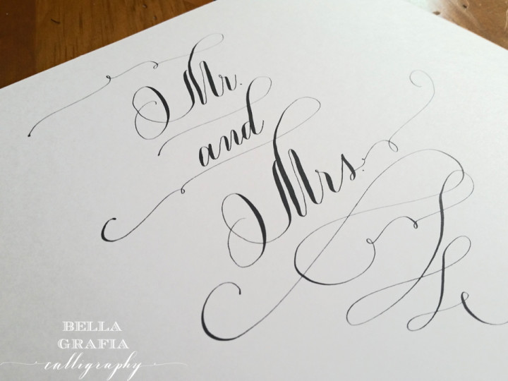 Mr and Mrs - Bella Grafia calligraphy